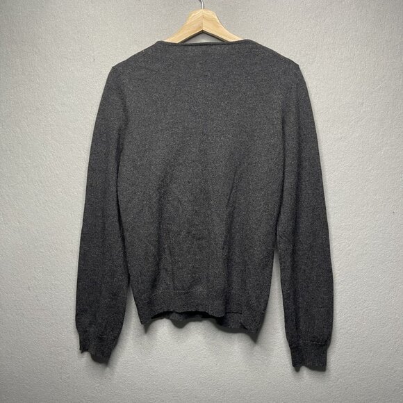 J.Crew Argyle Wool Blend Cardigan Sweater XL Gray & Purple - Picture 4 of 5